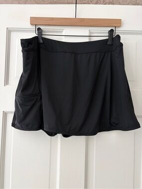 Black jantzen swim skirt skort boy shorts 18 xxl